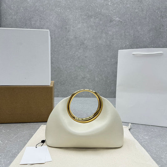 BagValor® The Halo Ring Handle Lambskin Clutch
